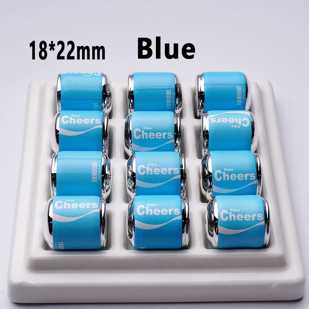 Multi Single Color & Random Mix Color Enjoy Cheers Drink Beer Beverage Can Bottle Acrylic Beads, Around 18*22MM