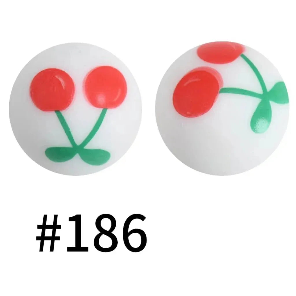 Printed Silicone Beads 15 mm