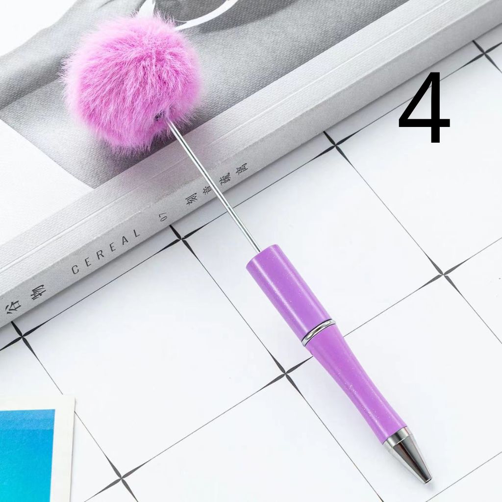 Pom Pom Pens with Pompom Pen Topper, Beadable Pens with Pon Pon Style