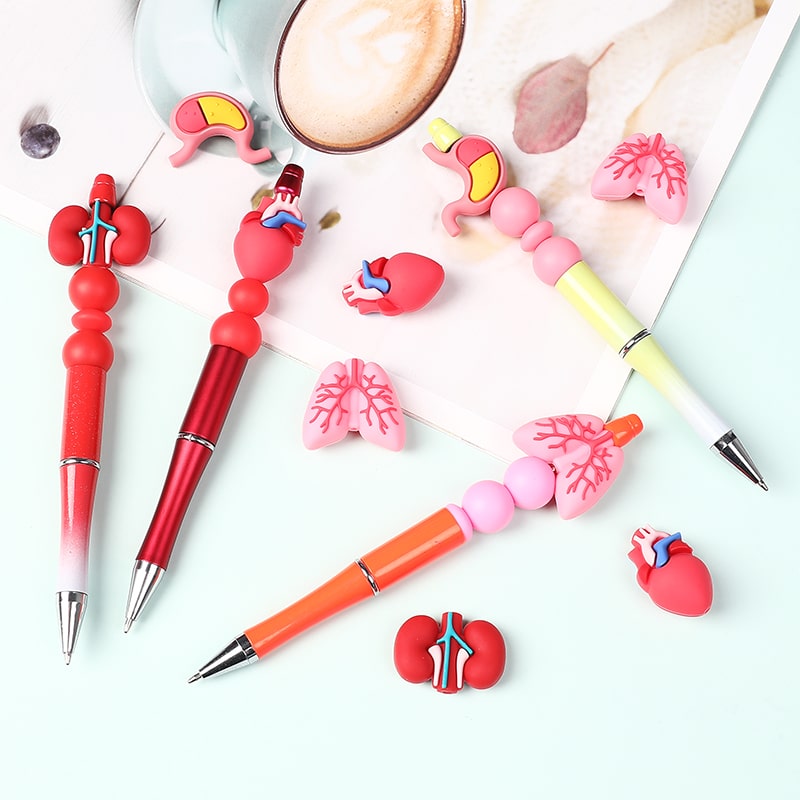 Silicone Focal Beads  3D Vivid Heart Kidney Lung Stomach