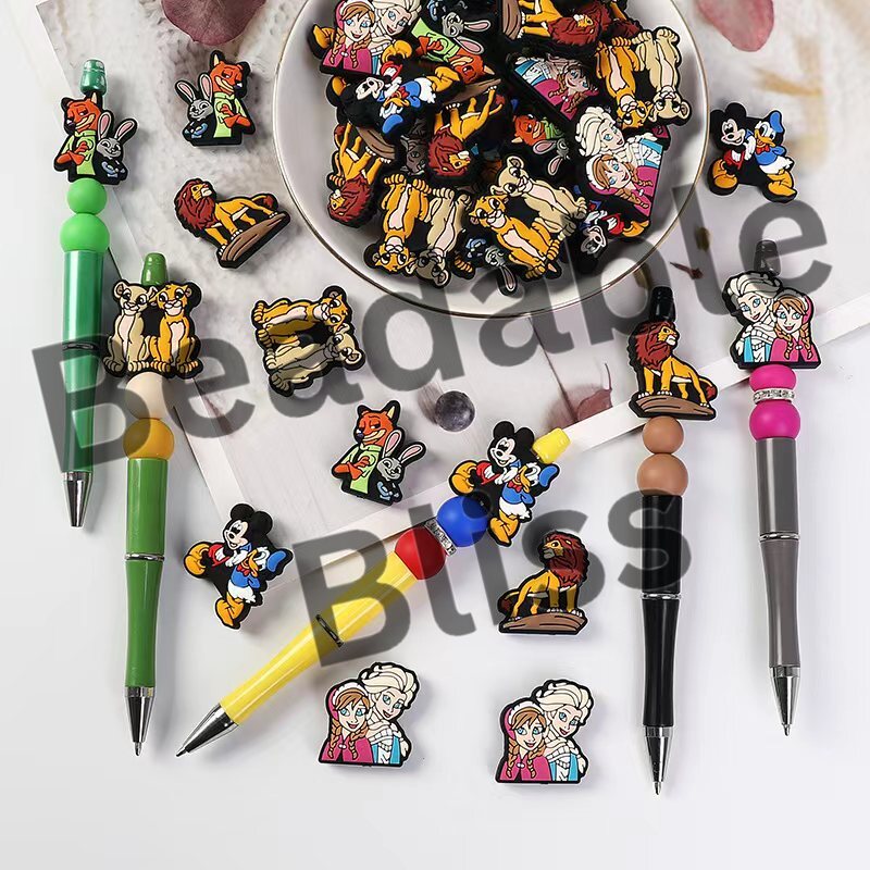 Silicone Focal Beads Beautiful Princess Animal Characters in Various Designs & Shapes