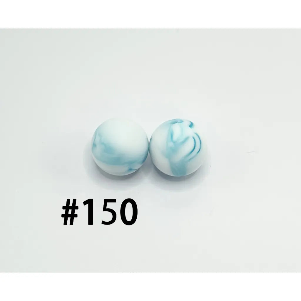 Silicone Beads, Solid Colors, 15 mm