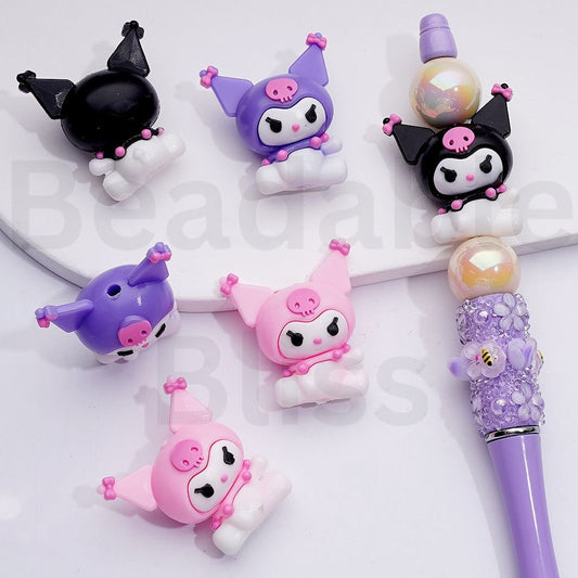 Cute Kurom Sanri Soft PVC Beads, 34*30MM, Random Mix