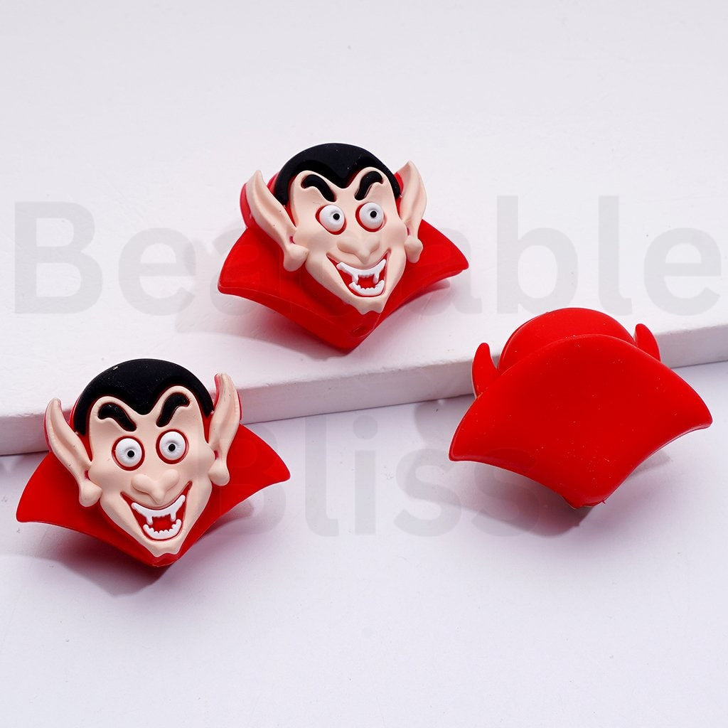 3D Halloween Series Boo Pumpkin Horrible Eyes Death Vampire Mummy Silicone Focal Beads