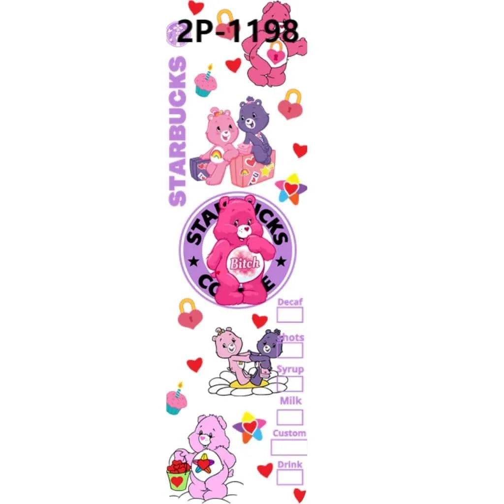 UV DTF Pen Wraps for Custom Pens, Sticker Decals, 111 mm by 32 mm (4.37'' by 1.25'')
