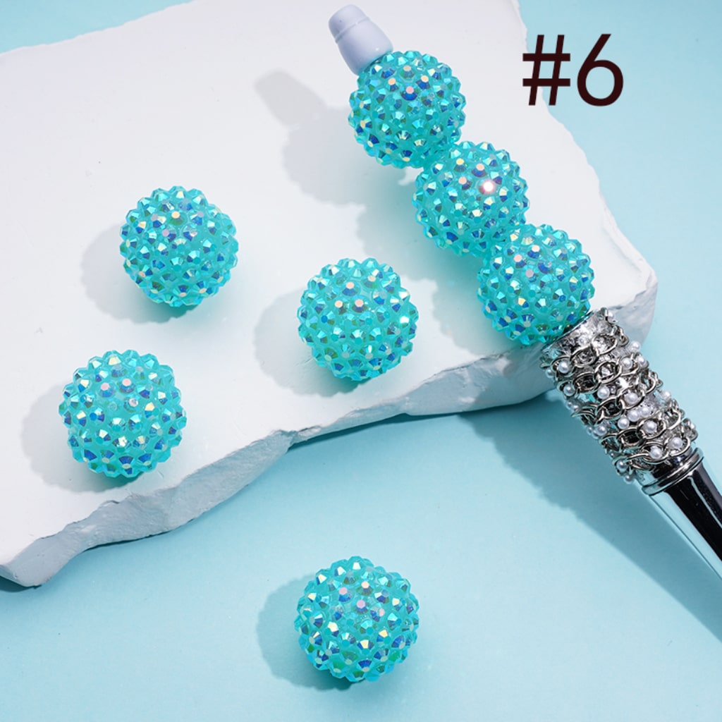 20MM Rhinestone Beads, Collection of Acrylic Rhinestone Beads, Part 1: Color No.1 -No.32