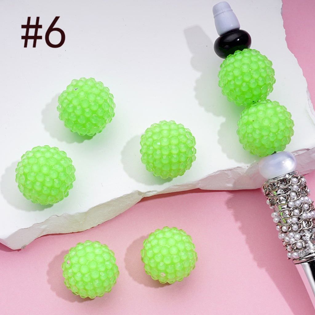 Acrylic Rhinestone Beads, Jelly Color Rhinestones, 20MM