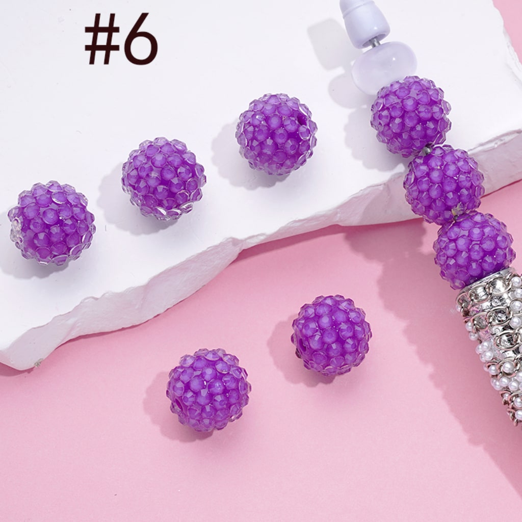 Acrylic Rhinestone Beads, Jelly Color Rhinestones, 16MM