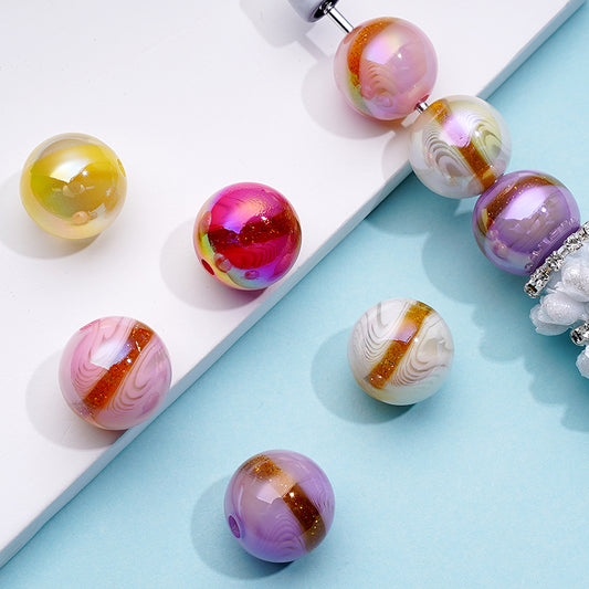 Star River アクリルビーズ ゴールドラメ入り 16mm ランダムミックス