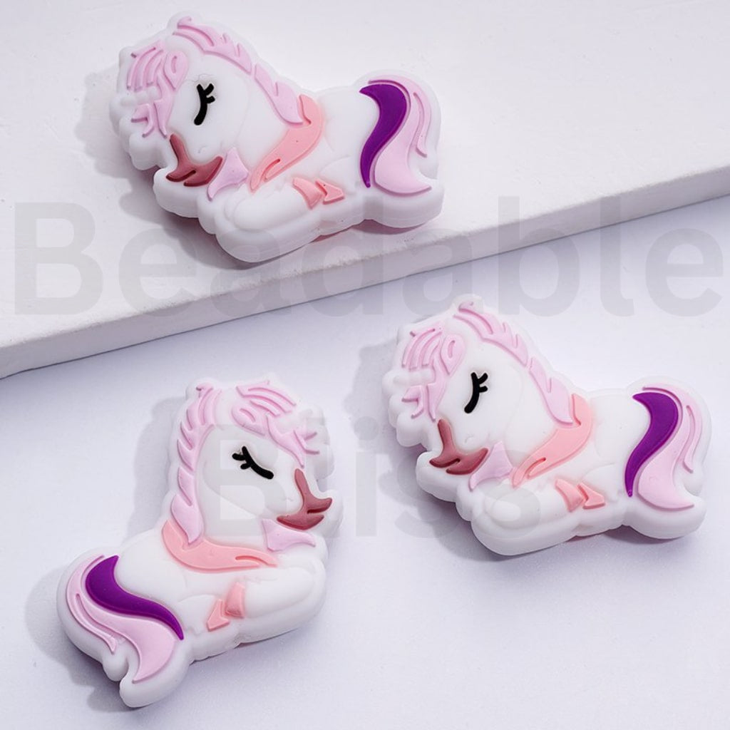 Mini Cute Little Pon Cartoon Silicone Focal Beads