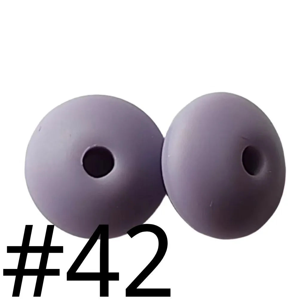 Silicone Lentil Beads 12mm