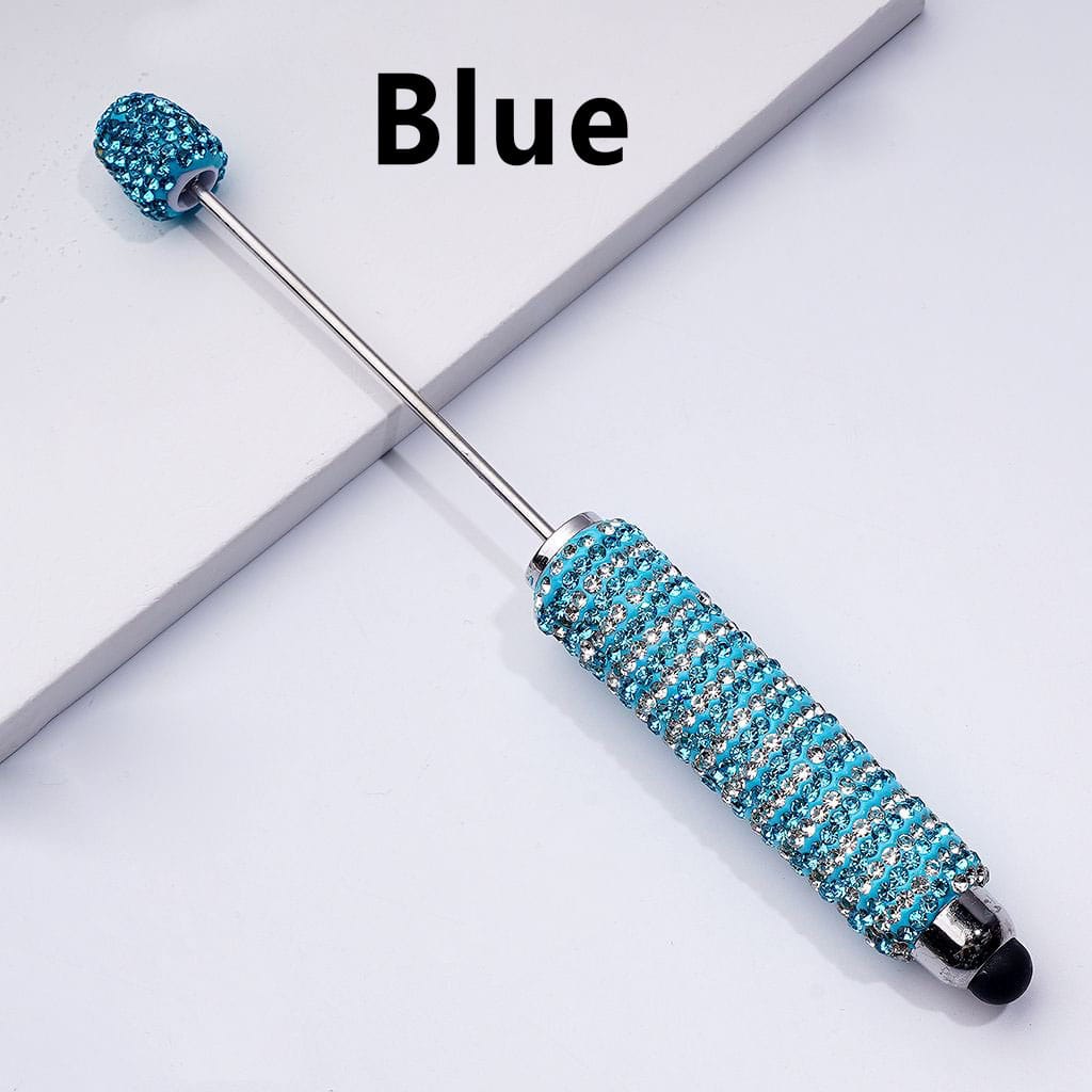Beadable Bling Bling Double-Color Shiny Rhinestones Clay Stylus Pens