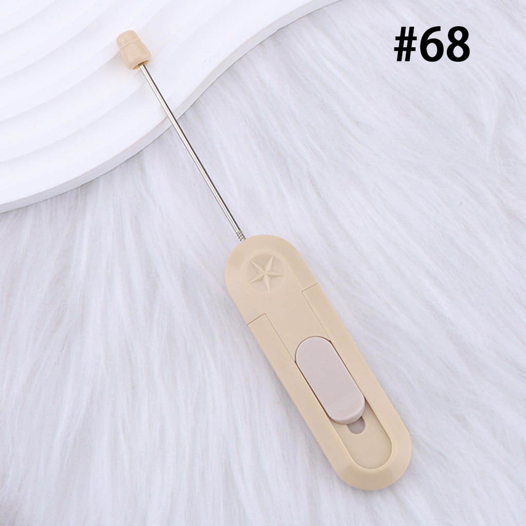 Beige milk frother on a white background with the number 68.