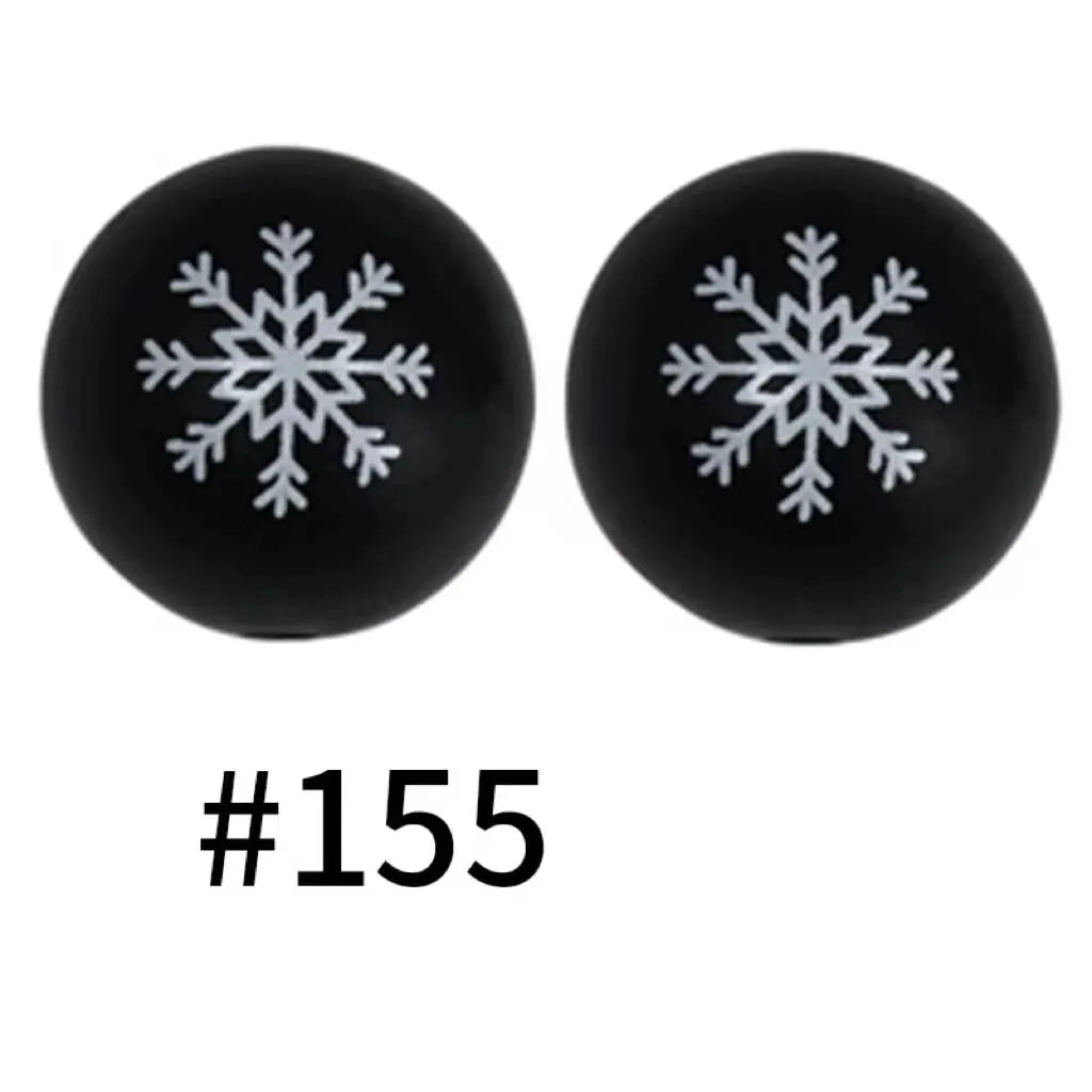 Printed Silicone Beads 15 mm