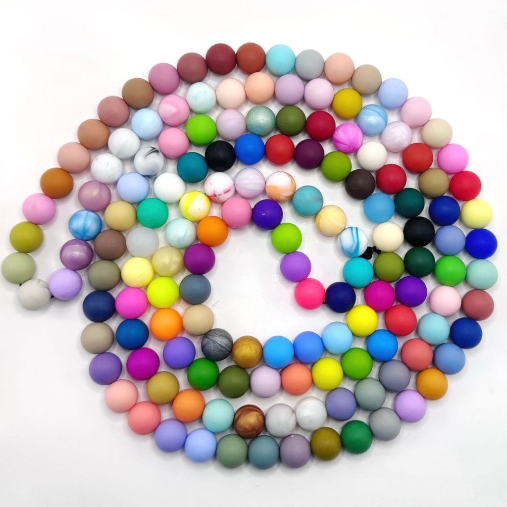 All Colors (#1-#150) for Silicone Beads in Solid Colors, 15MM, Please Read the Description