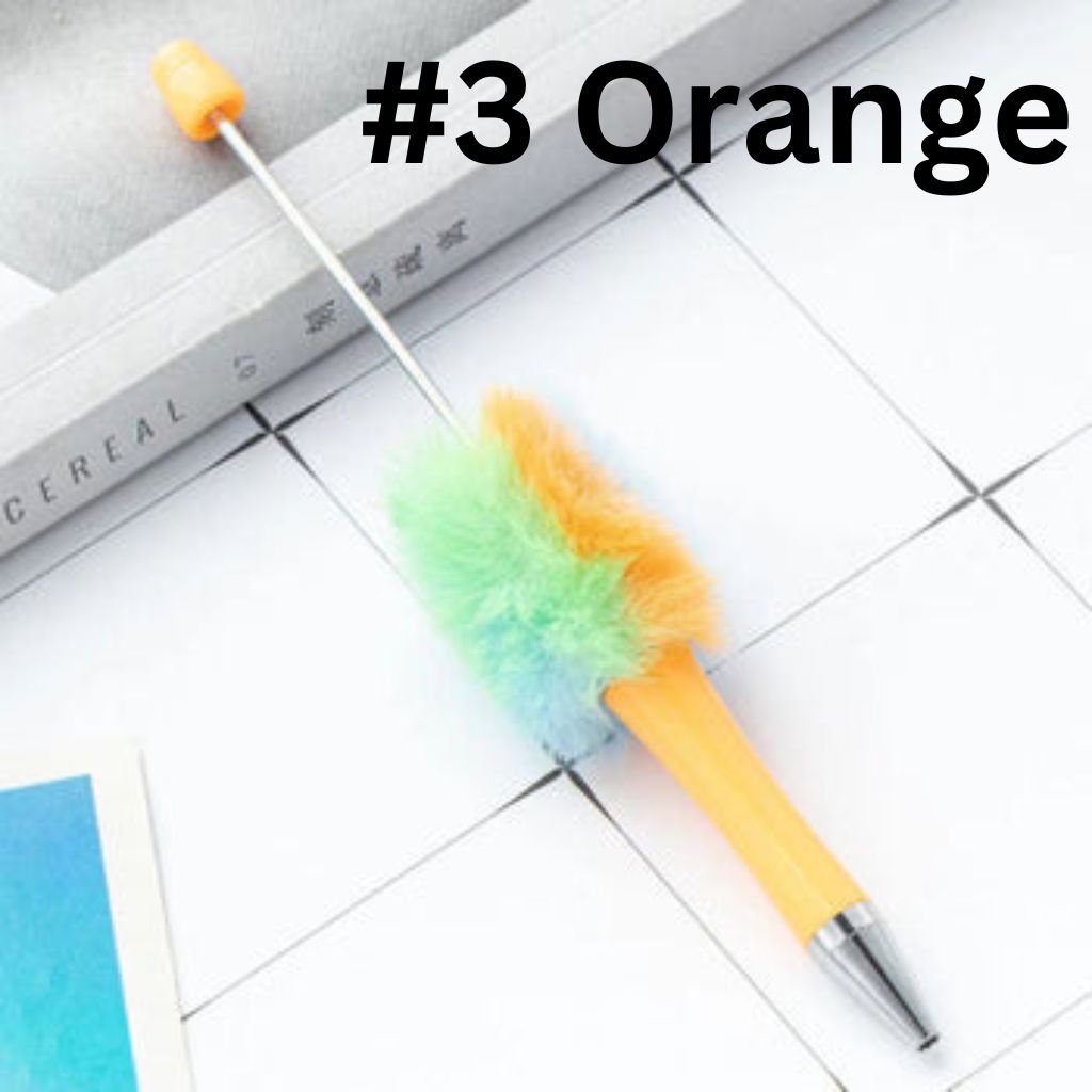 Ombre Color Pom Pom Beadable Pens Small Pompom Pon Pon Beaded Pens PLEASE READ DESCRIPTION