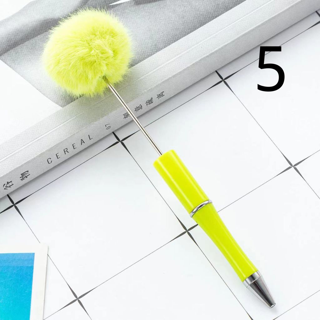 Pom Pom Pens with Pompom Pen Topper, Beadable Pens with Pon Pon Style