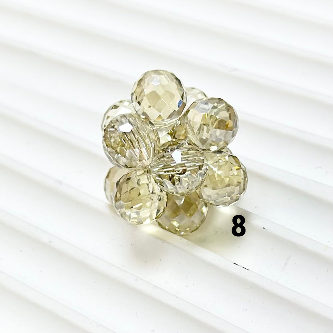 Bling Bling Colorful Water Drop Shape Rhinestones Knots Beads, Around 20MM