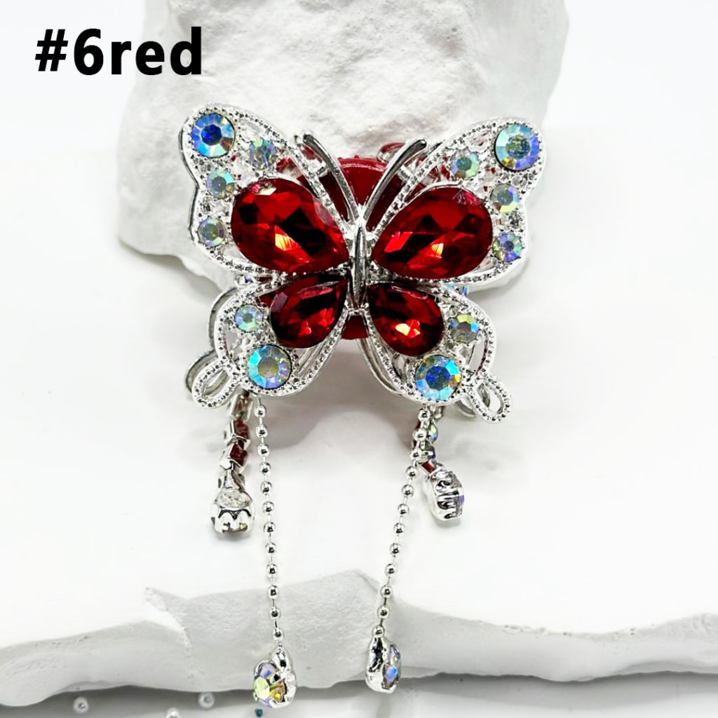 Bling Bling Butterfly Fancy Alloy Clay Beads with Rhinestones and Pendants Chains, 34MM by 40MM