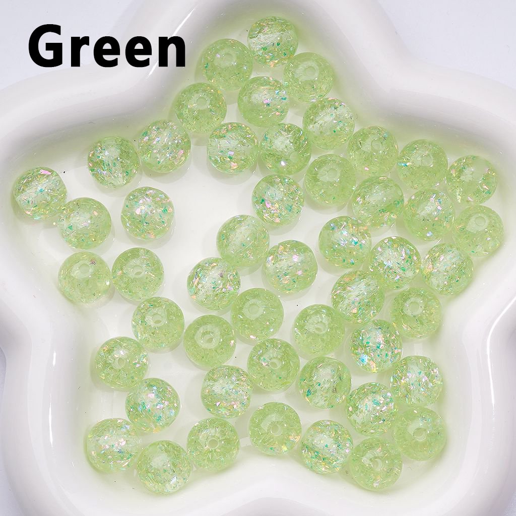Bling Bling Shiny Mini Flakes Multi-Color Clear Round Acrylic Beads, 12MM