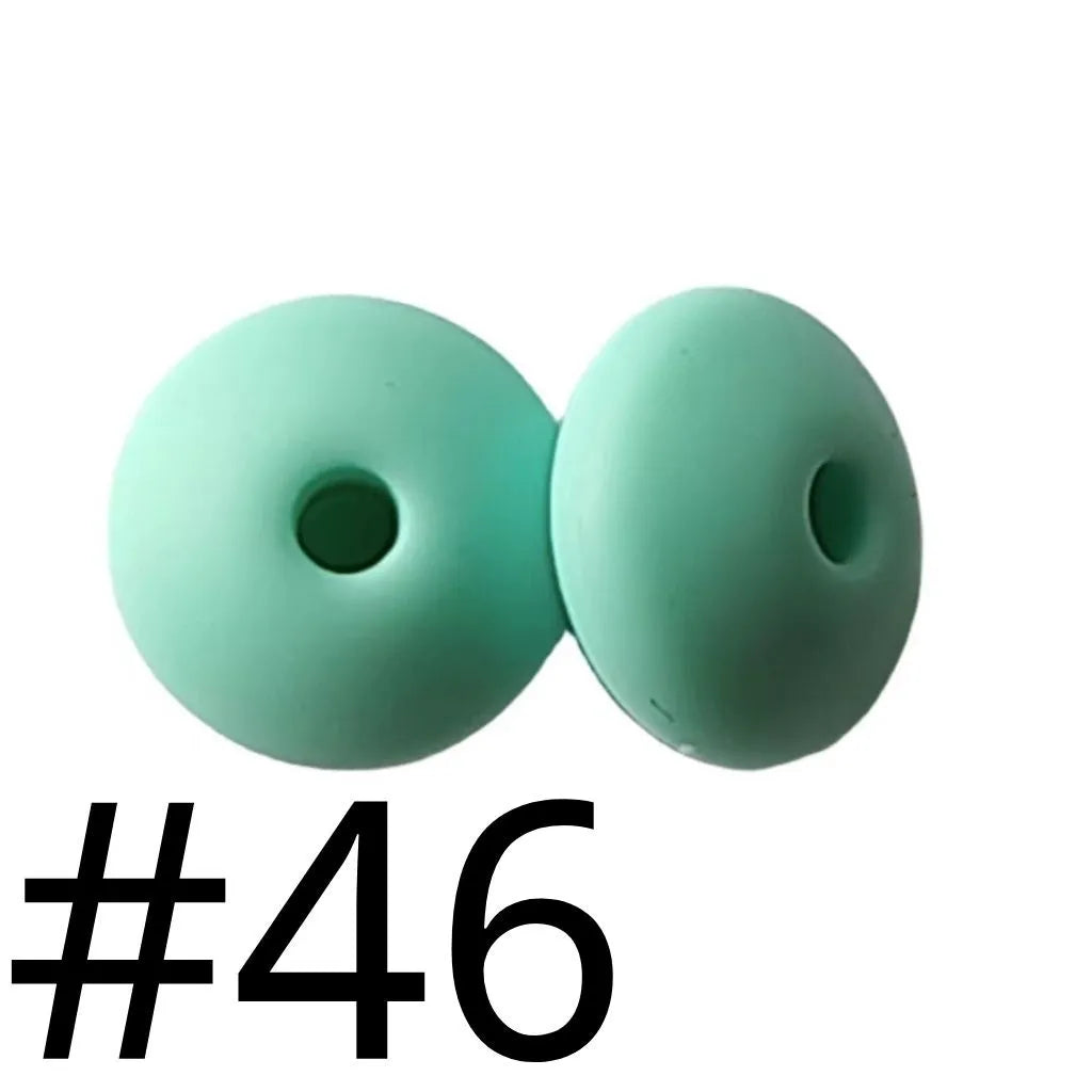 Silicone Lentil Beads Spacers Saucers 12mm