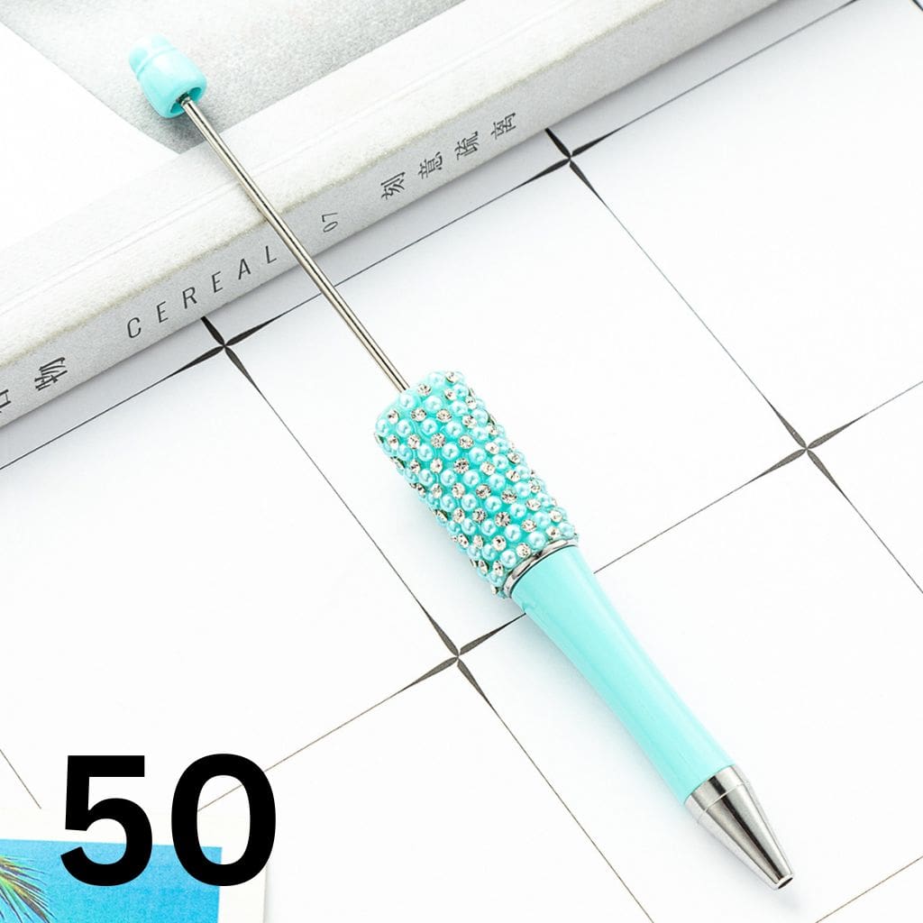 Beadable Pens in Solid Colors with Rhinestones and Flatback Pearls