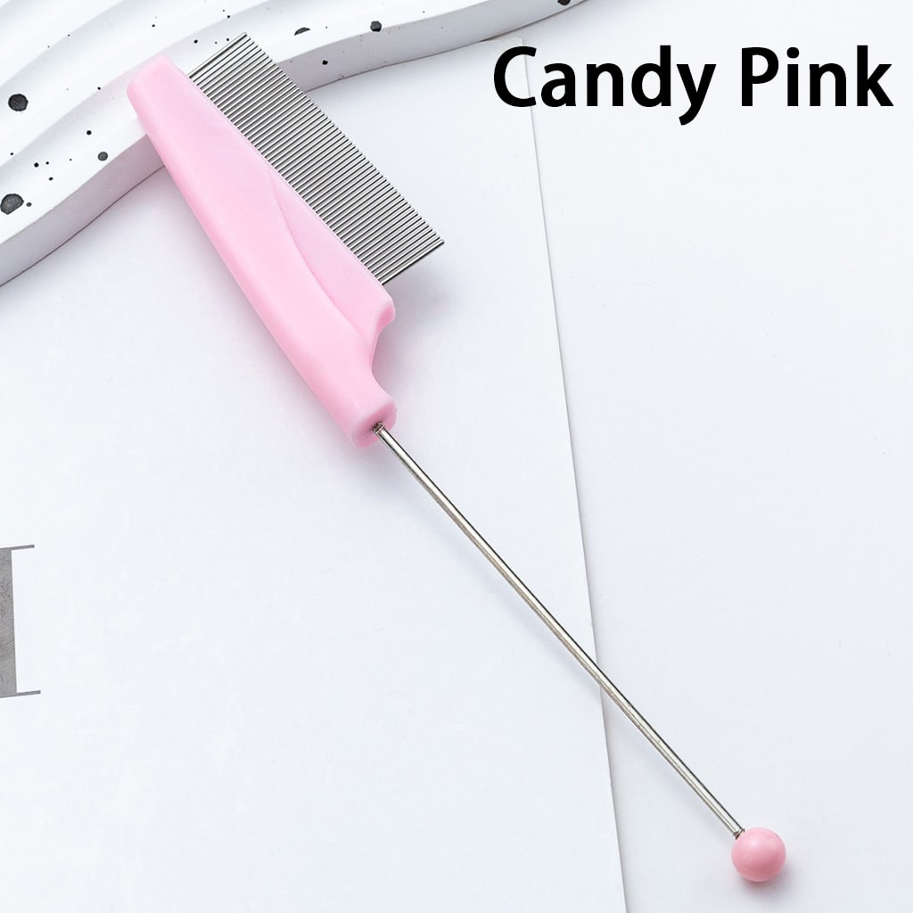 DIY Beadable Hair Comb for Pets in Solid Color, 168MM