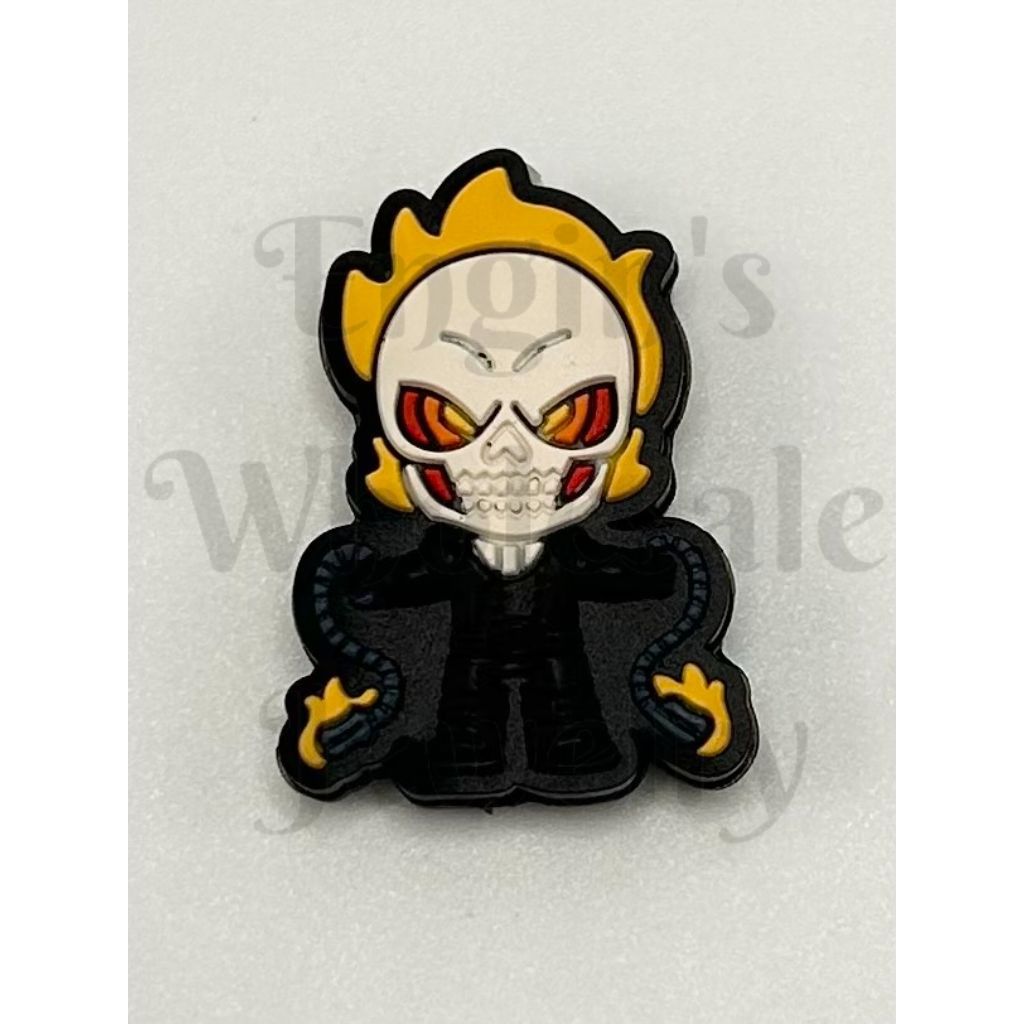 Evil Man with Fire Eyes Silicone Focal Beads