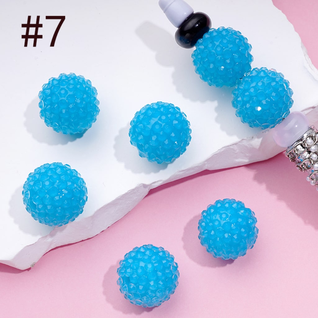 Acrylic Rhinestone Beads, Jelly Color Rhinestones, 20MM