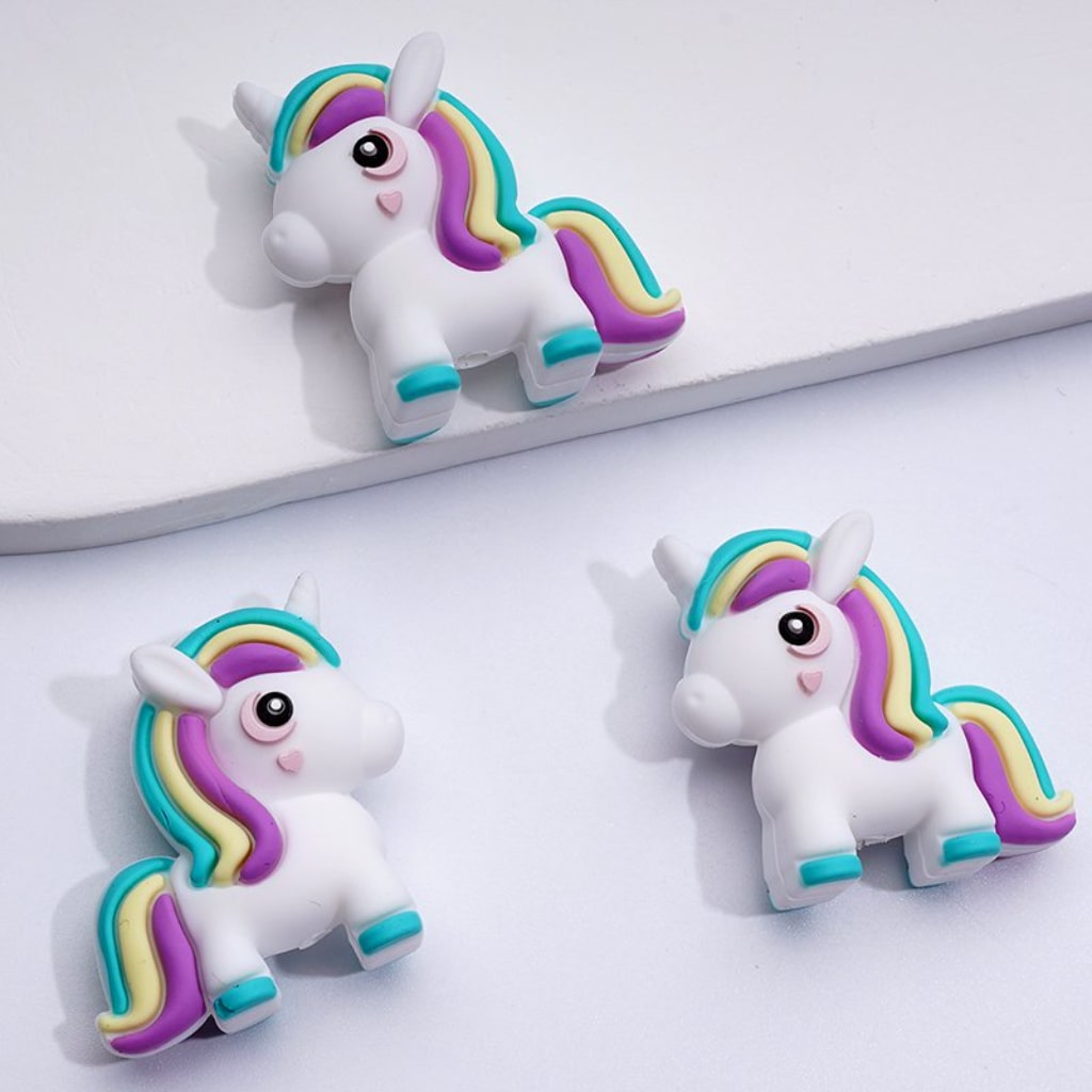 3D Little Cute Horse My Little Pon Silicone Focal Beads