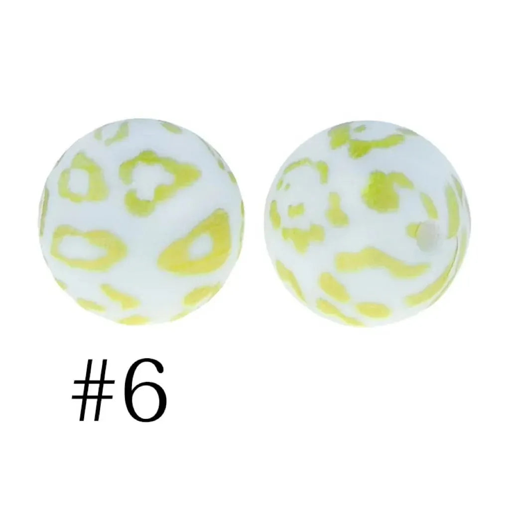 Printed Silicone Beads 15 mm