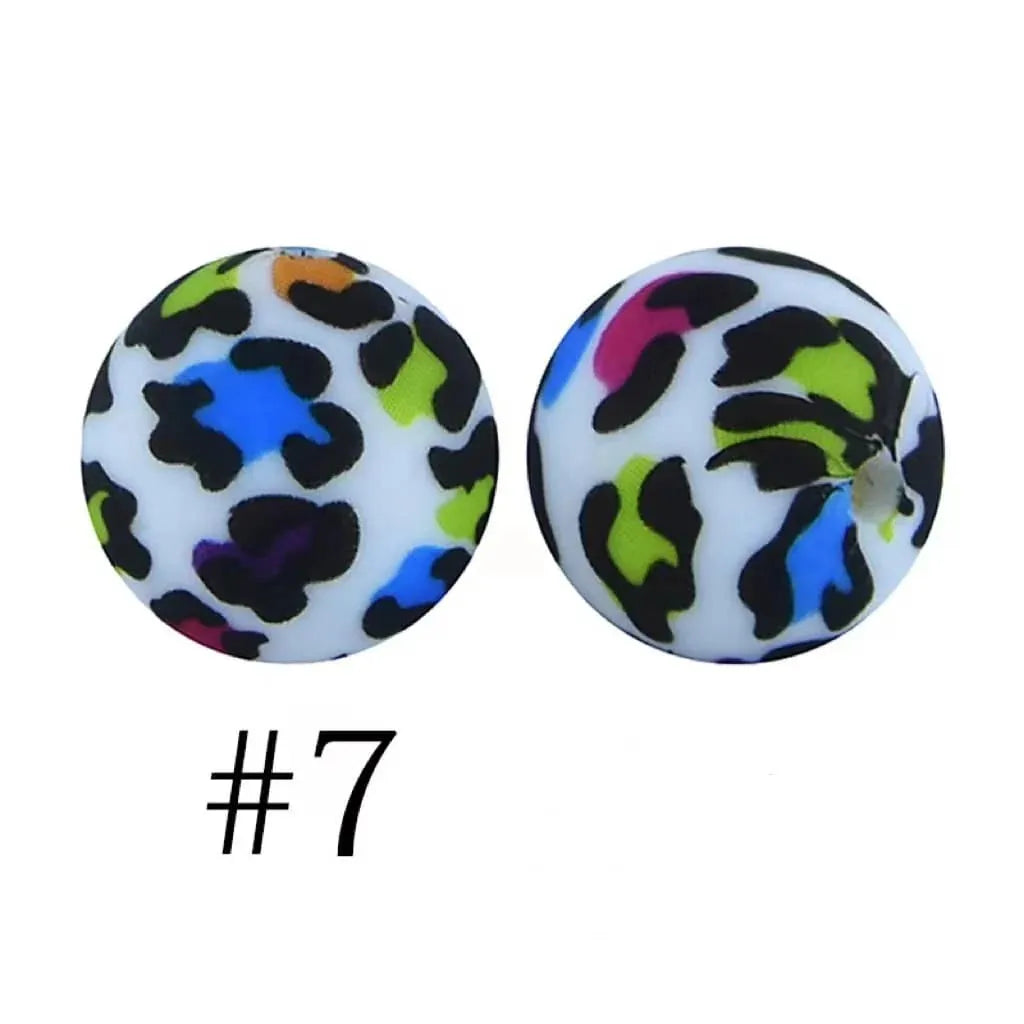Printed Silicone Beads 15 mm