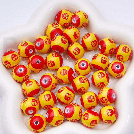 Cute McDonal Fast Food French Fries Round Acrylic Beads, 16MM