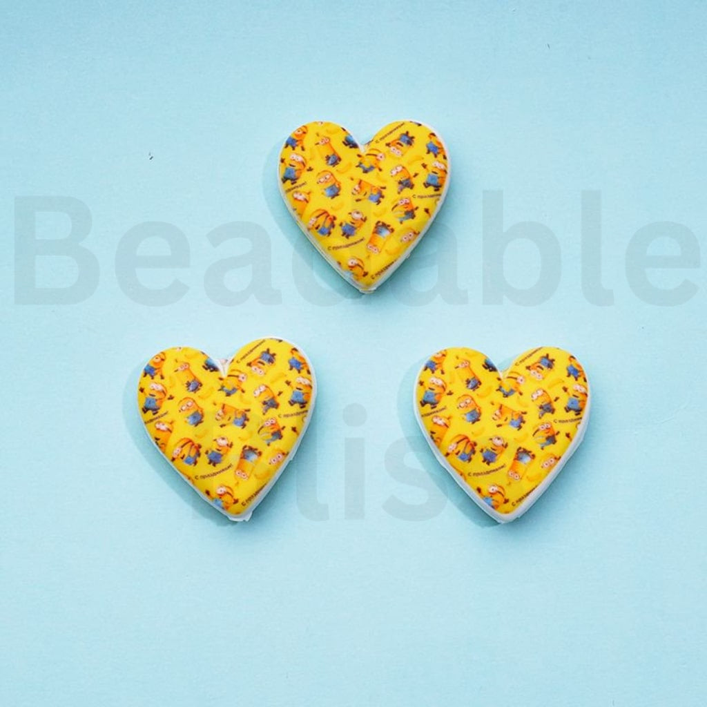 Cute Cartoon Hearts Snoop Scob HK Kitten Minio Pokemo Blue Silicone Focal Beads