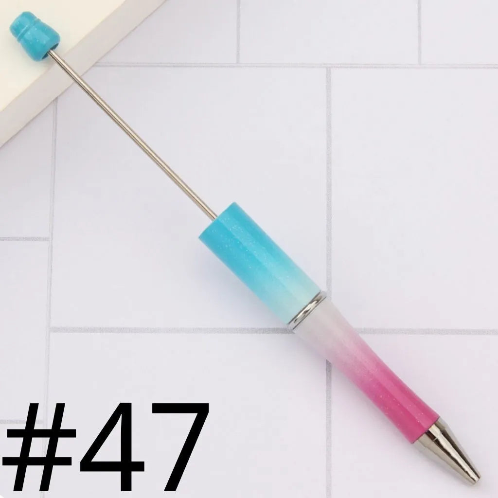 Plastic Beadable Pens | Beaded Pens in Solid, Ombre Gradient and Neon Colors, READ THE DESCRIPTION