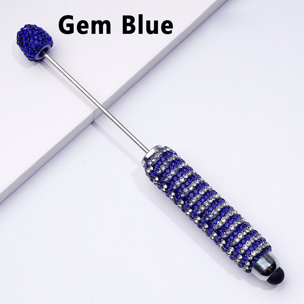 Beadable Bling Bling Double-Color Shiny Rhinestones Clay Stylus Pens