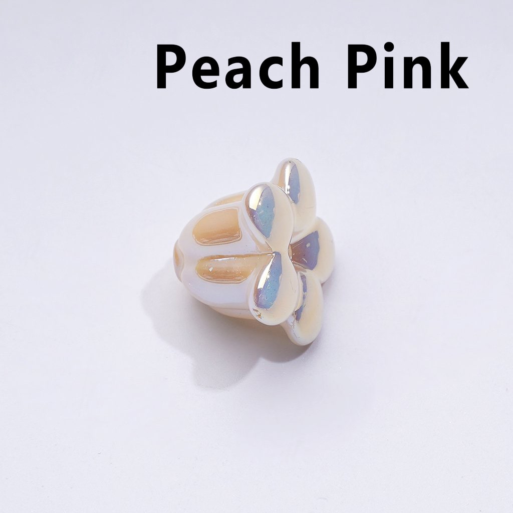 UV Coating Shiny Tulip Flower Acrylic Beads, Around 14*19MM