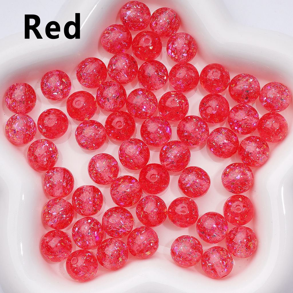 Bling Bling Shiny Mini Flakes Multi-Color Clear Round Acrylic Beads, 12MM
