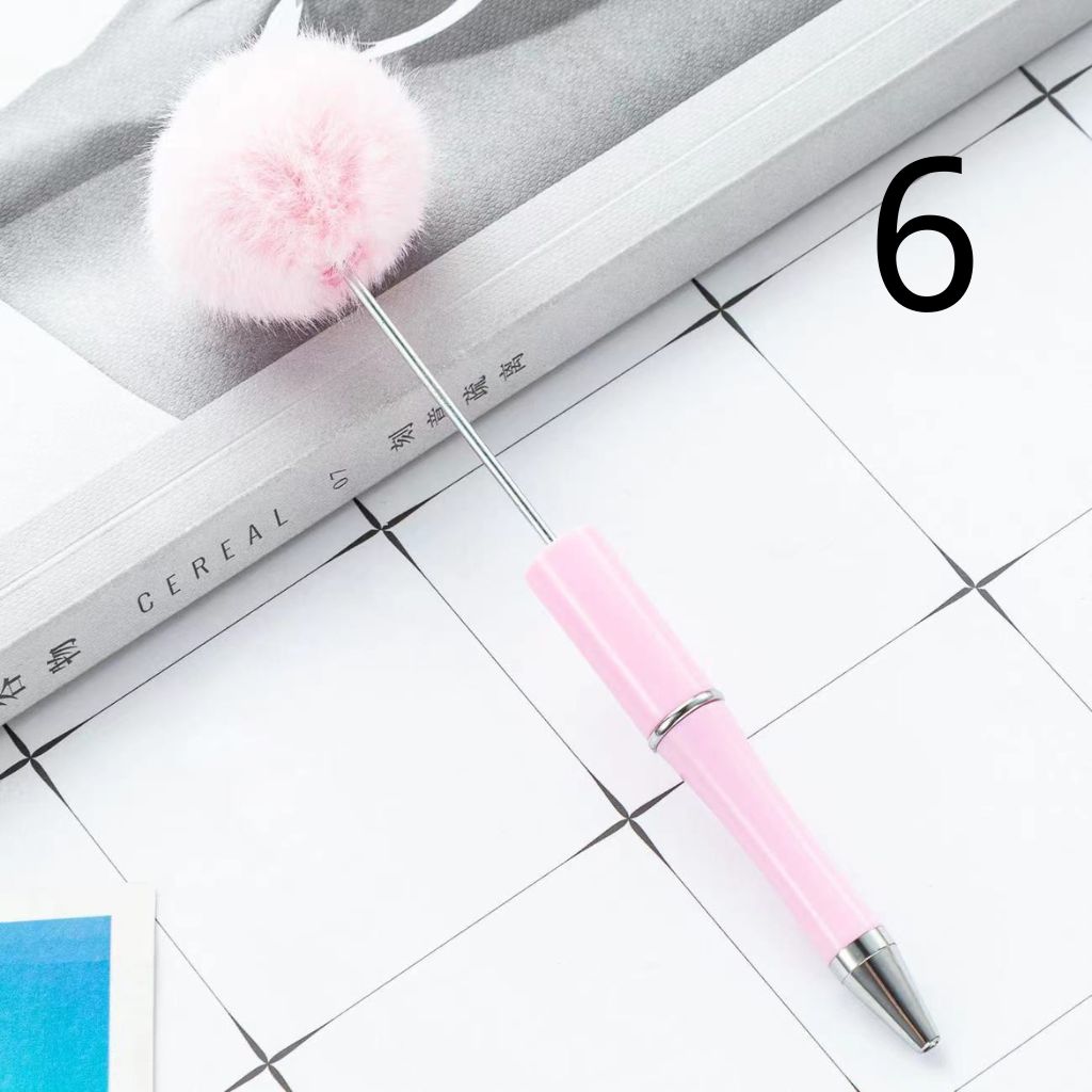 Pom Pom Pens with Pompom Pen Topper, Beadable Pens with Pon Pon Style