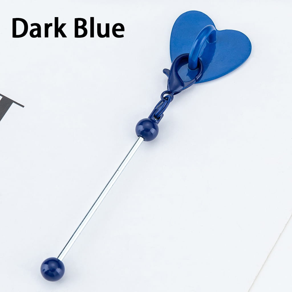 DIY Beadable Keychain Bar with Mini Lobster Clasp & Heart Accessories, 9.6*2.5CM, Multi-Color (Please Read the Description)