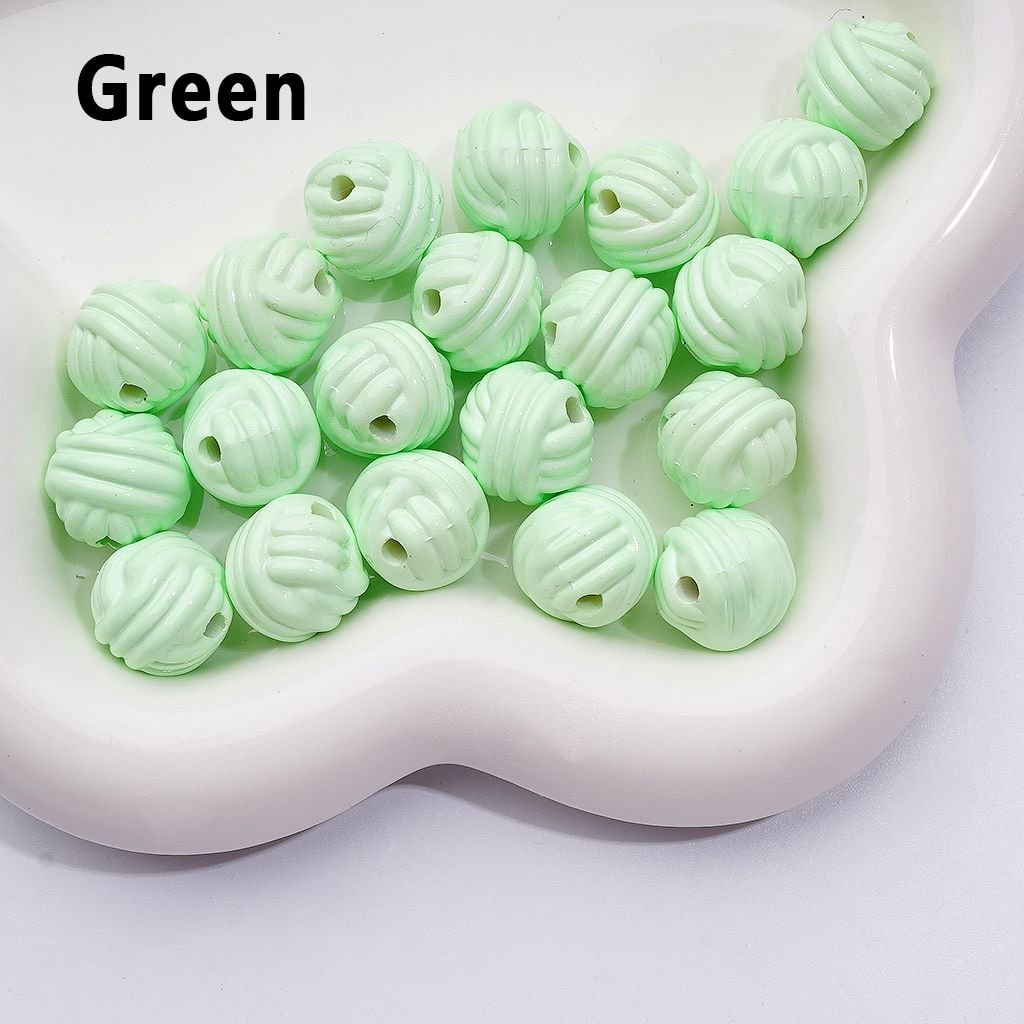 Mini Cute Multi-Color Ball of Yarn Shape Acrylic Beads, 16MM
