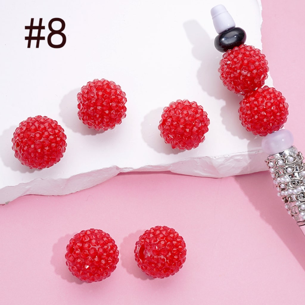 Acrylic Rhinestone Beads, Jelly Color Rhinestones, 20MM