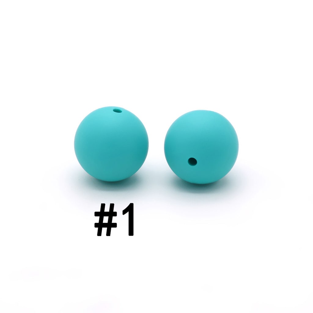 19mm Silicone Beads in Solid Colors, Big Size 19mm, Round Shape, Large