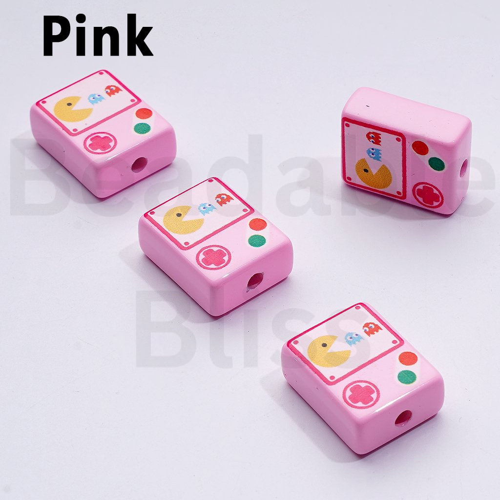 Cute Vivid Pac Ma Game Machine Acrylic Beads, Around 16*20MM