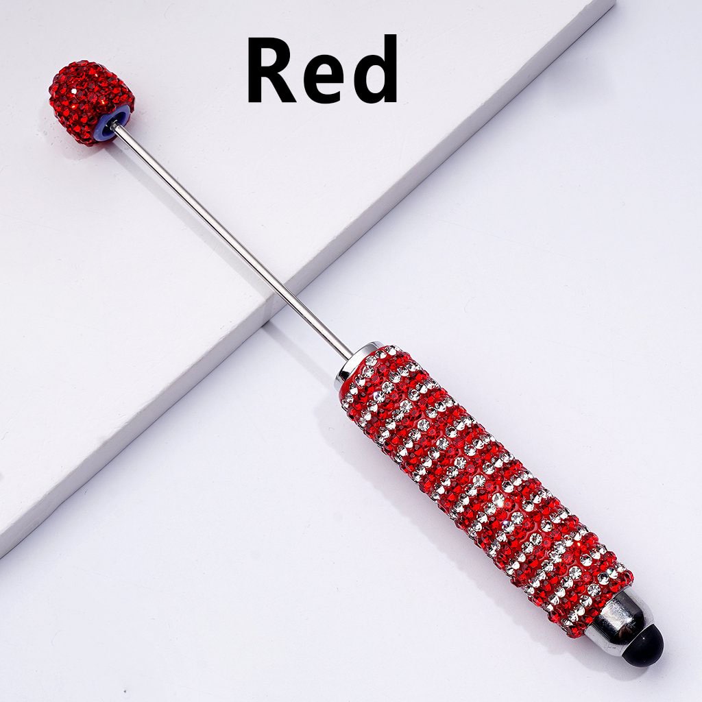 Beadable Bling Bling Double-Color Shiny Rhinestones Clay Stylus Pens