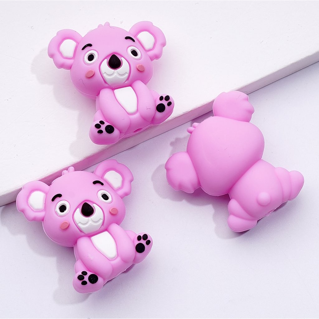3D Little Cute Koala Silicone Focal Beads