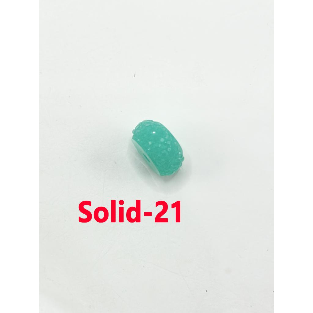 Colorful Wheel Acrylic Beads with Sugar Spacer Texture on Side, 12mm