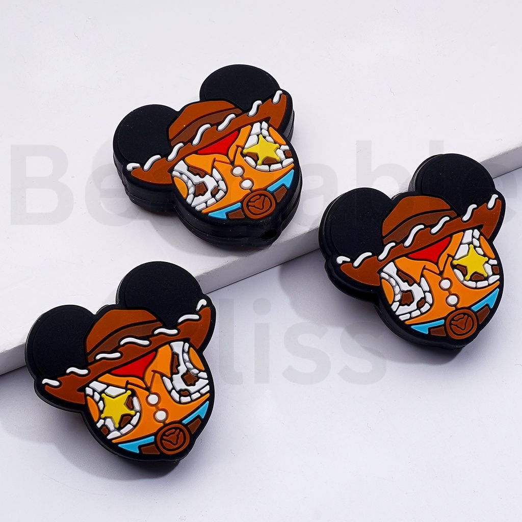 Cute Chipmunks Dal Chip Micki Wood Buzz Lightyea Toy Stor Cartoon Silicone Focal Beads