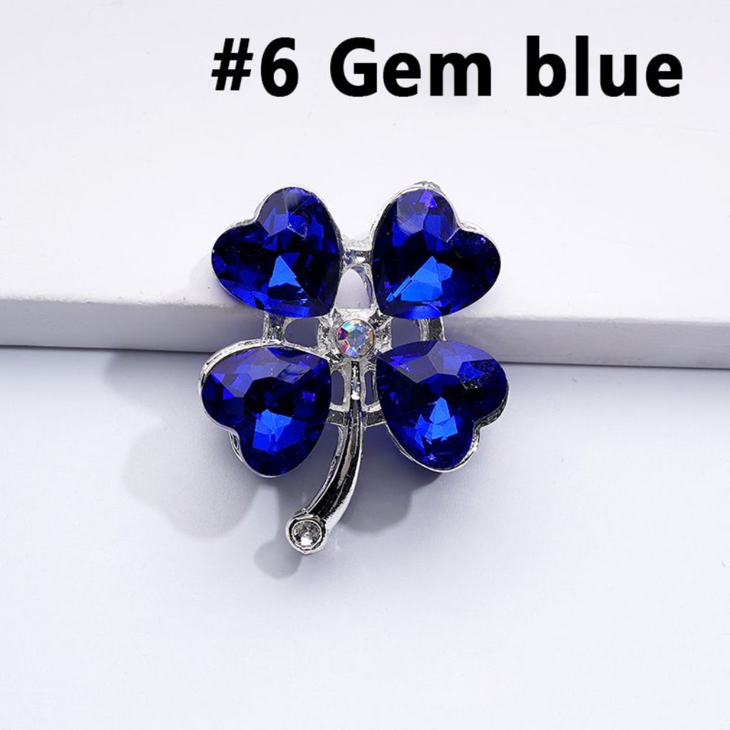 Delicate Fancy Silver Alloy Four Leaf Clover with Color Hearts Mini AB Rhinestones Beads,  Around 25*30MM