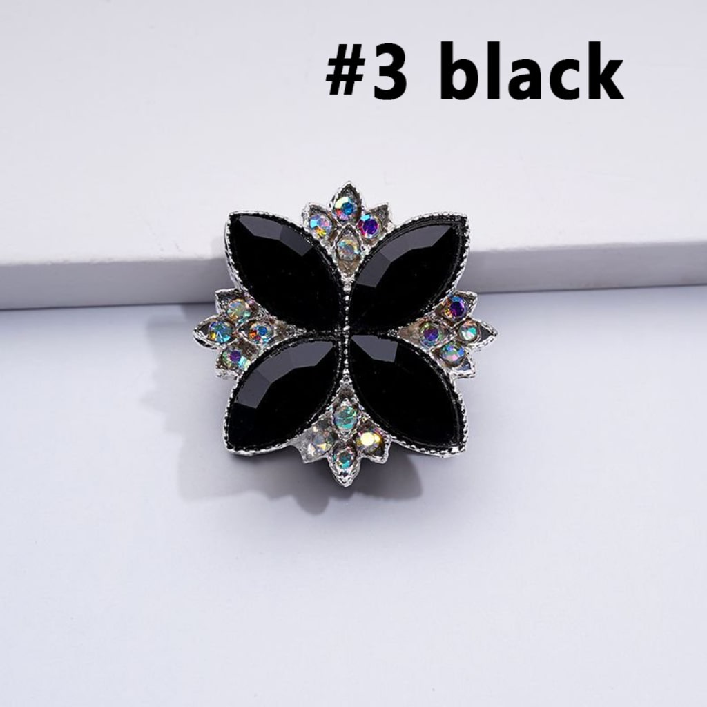 Bling Bling Fancy Silver Alloy Four Leaf Clover with Colorful & AB Rhinestones Beads, Around 26*26MM